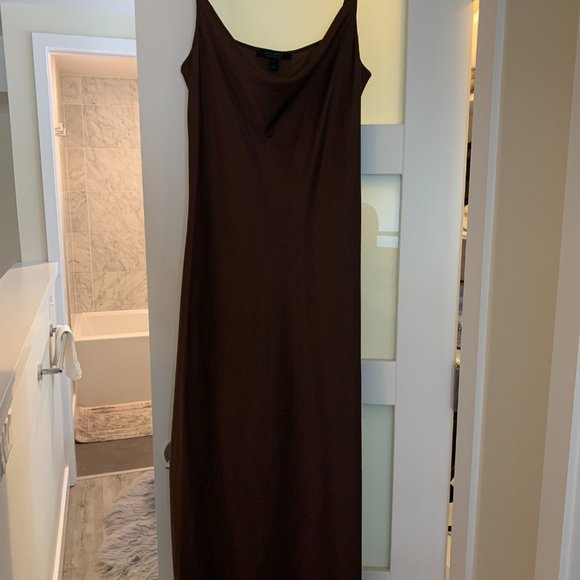 AllSaints Hadley Slip Dress in Bitter Brown - Picture 4 of 4